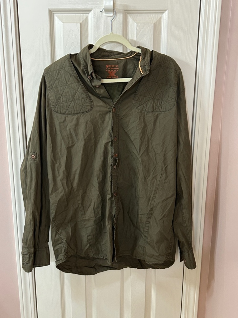 Beretta Cotton Shirt Jacket with Quilted Details